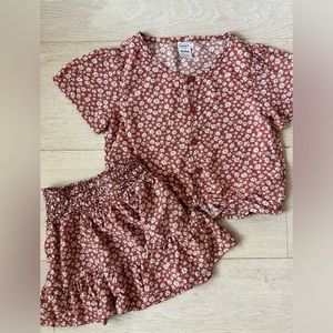Carter’s shirt/skirt set 4T flowers